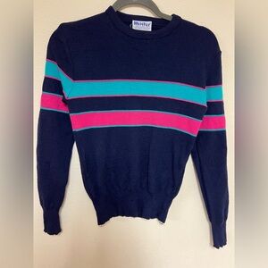 70’s vintage 100% new wool sweater stripe sweater M